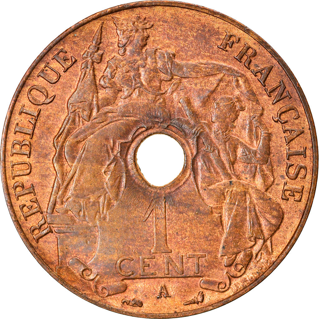 Münze, FRENCH INDO-CHINA, Cent, 1912, Paris, VZ, Bronze, KM:12.1