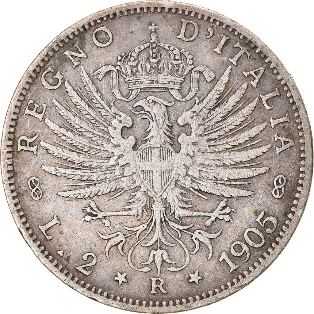 Monnaie, Italie, Vittorio Emanuele III, 2 Lire, 1905, Rome, TB+, Argent, KM:33