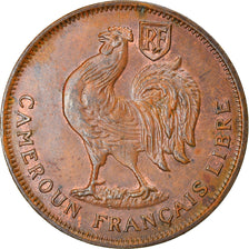 Coin, Cameroon, Franc, 1943, Pretoria, AU(55-58), Bronze, KM:5