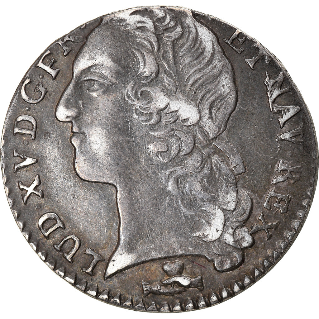 Münze, Frankreich, Louis XV, 1/10 Écu au bandeau, 1764, Dijon, SS+, Silber