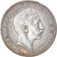 Moneda, Estados alemanes, PRUSSIA, Wilhelm II, 5 Mark, 1907, Berlin, MBC, Plata