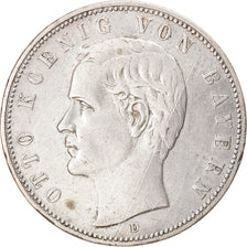 Moneda, Estados alemanes, BAVARIA, Otto, 5 Mark, 1908, Munich, MBC, Plata