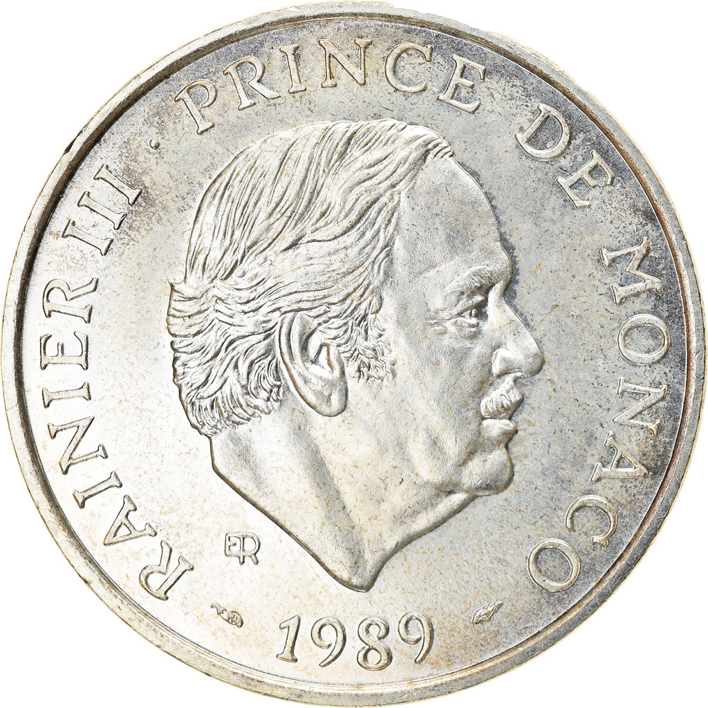 Coin, Monaco, Rainier III, 100 Francs, 1989, MS(60-62), Silver, KM:164