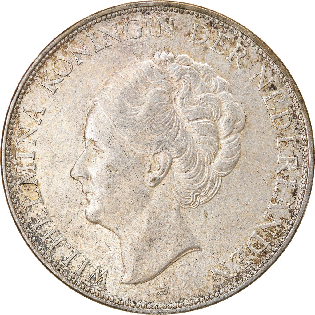 Moneta, Paesi Bassi, Wilhelmina I, 2-1/2 Gulden, 1938, BB+, Argento, KM:165