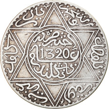 Coin, Morocco, 'Abd al-Aziz, Rial, 10 Dirhams, 1902/AH1320, EF(40-45), Silver