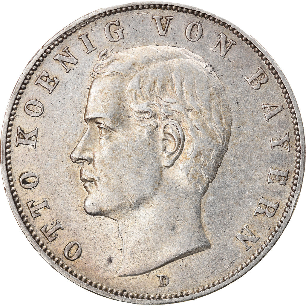 Moneta, Stati tedeschi, BAVARIA, Otto, 3 Mark, 1910, Munich, BB, Argento, KM:996