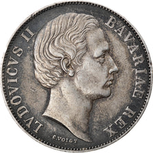 Coin, German States, BAVARIA, Ludwig II, Thaler, 1865, AU(50-53), Silver, KM:877