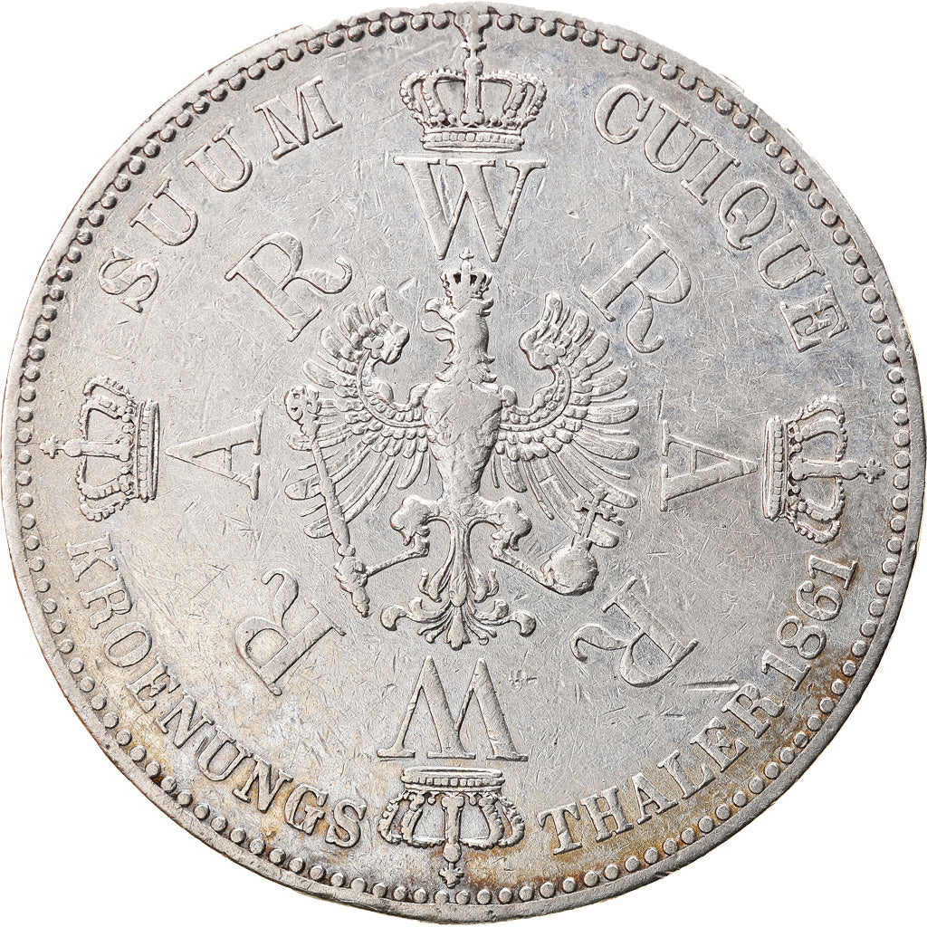 Coin, German States, PRUSSIA, Wilhelm I, Thaler, 1861, Berlin, EF(40-45)