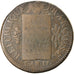 Moneda, Francia, Sol aux Balances, 1793, Strasbourg, BC+, Bronce, Gadoury:19