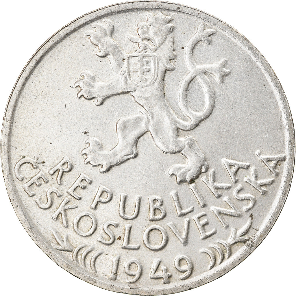 Coin, Czechoslovakia, 100 Korun, 1949, AU(55-58), Silver, KM:29