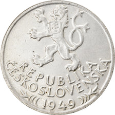Coin, Czechoslovakia, 100 Korun, 1949, AU(55-58), Silver, KM:29