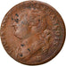 Moneda, Francia, Louis XVI, 12 Deniers, 1792, Rouen, BC+, Bronce, KM:600.3