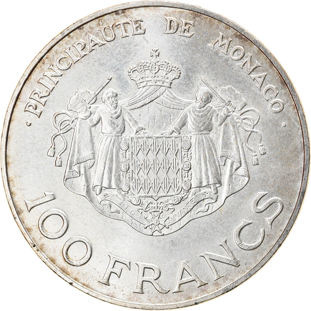 Coin, Monaco, Rainier III, 100 Francs, 1982, AU(55-58), Silver, KM:161