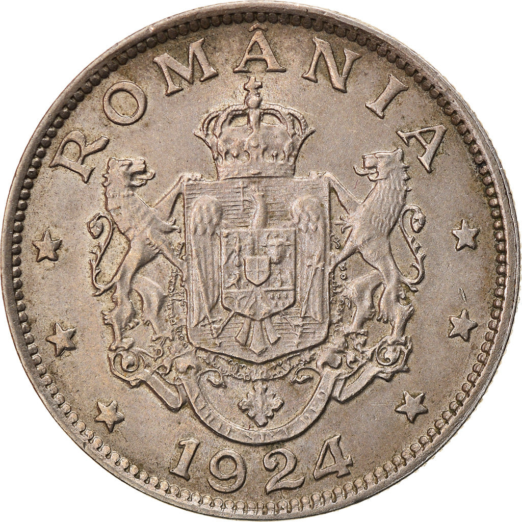 Coin, Romania, Ferdinand I, 2 Lei, 1924, Poissy, AU(55-58), Copper-nickel, KM:47