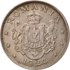 Coin, Romania, Ferdinand I, 2 Lei, 1924, Poissy, AU(55-58), Copper-nickel, KM:47