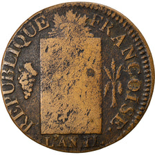 Moneta, Francja, Sol aux Balances, (1794), Metz, F(12-15), Bronze, KM:620.1