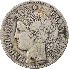Münze, Frankreich, Cérès, 2 Francs, 1871, Bordeaux, S+, Silber, KM:817.2