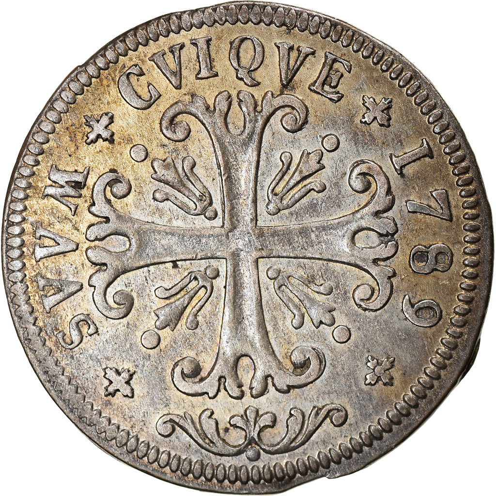 Moneta, Kantony Szwajcarskie, NEUCHATEL, 1/2 Batzen, 1789, Neuenburg, AU(50-53)