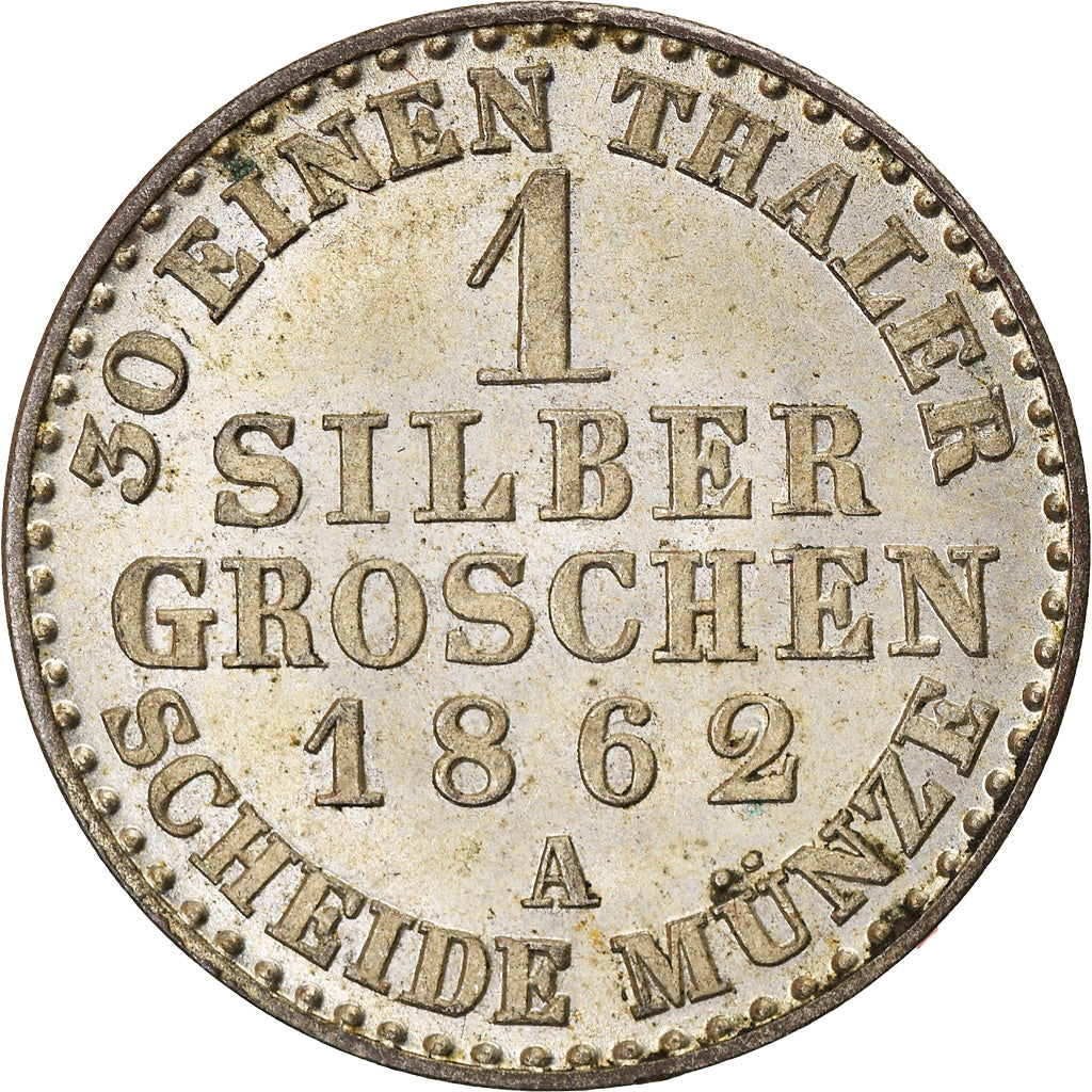 Münze, Deutsch Staaten, PRUSSIA, Wilhelm I, Groschen, 1862, VZ+, Silber, KM:485