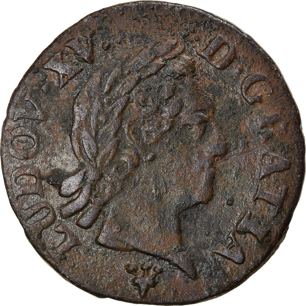 Monnaie, France, Louis XV, Liard, 1770, Reims, TB+, Cuivre, Gadoury:272