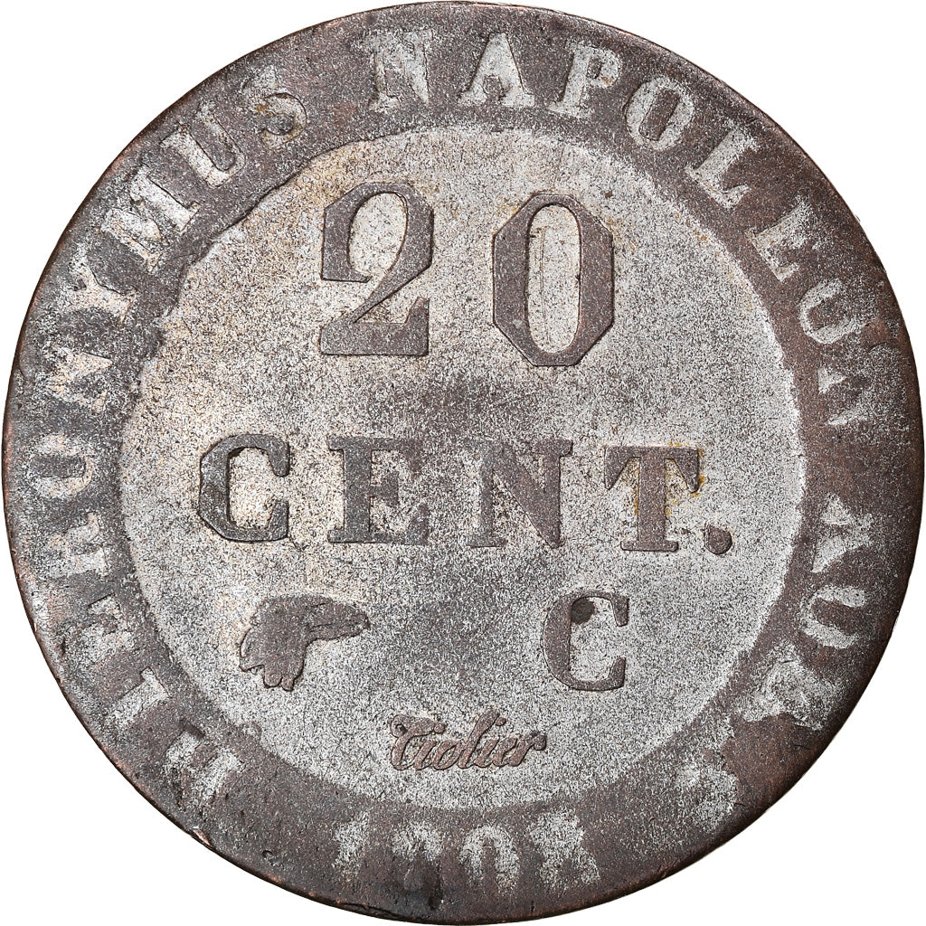 Coin, German States, WESTPHALIA, Jerome, 20 Centimes, 1808, Cassel, VF(30-35)