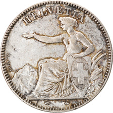 Coin, Switzerland, 2 Francs, 1850, Paris, EF(40-45), Silver, KM:10