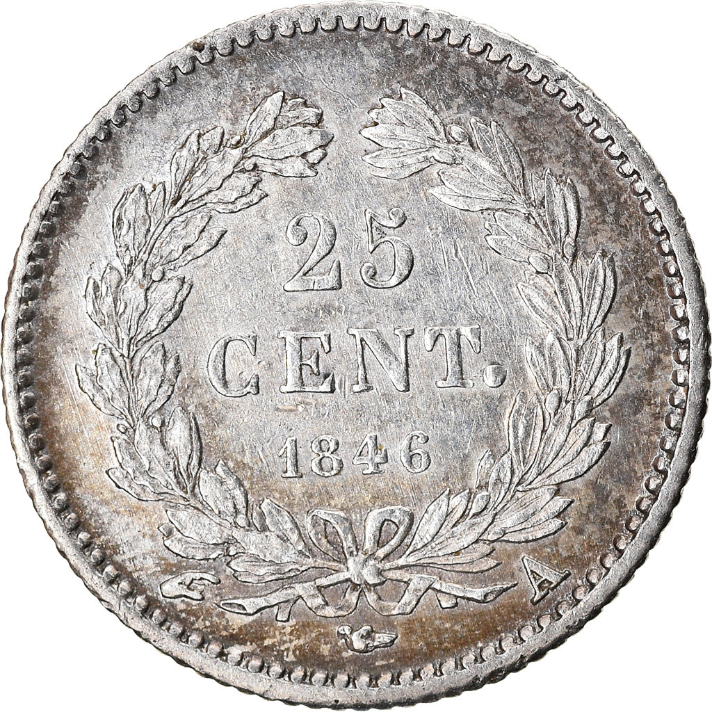 Coin, France, Louis-Philippe, 25 Centimes, 1846, Paris, AU(50-53), Silver