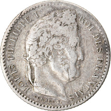 Coin, France, Louis-Philippe, 25 Centimes, 1845, Rouen, VF(30-35), Silver