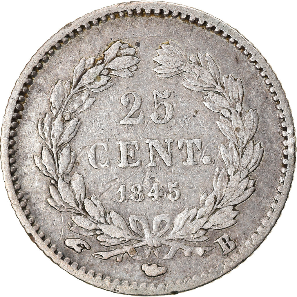 Coin, France, Louis-Philippe, 25 Centimes, 1845, Rouen, VF(30-35), Silver