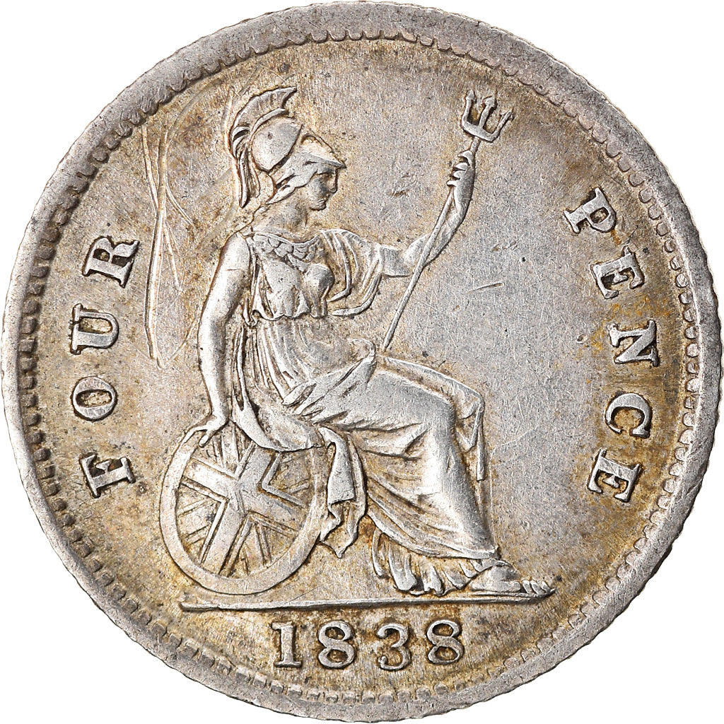 Monnaie, Grande-Bretagne, Victoria, 4 Pence, Groat, 1838, TTB, Argent, KM:731.1