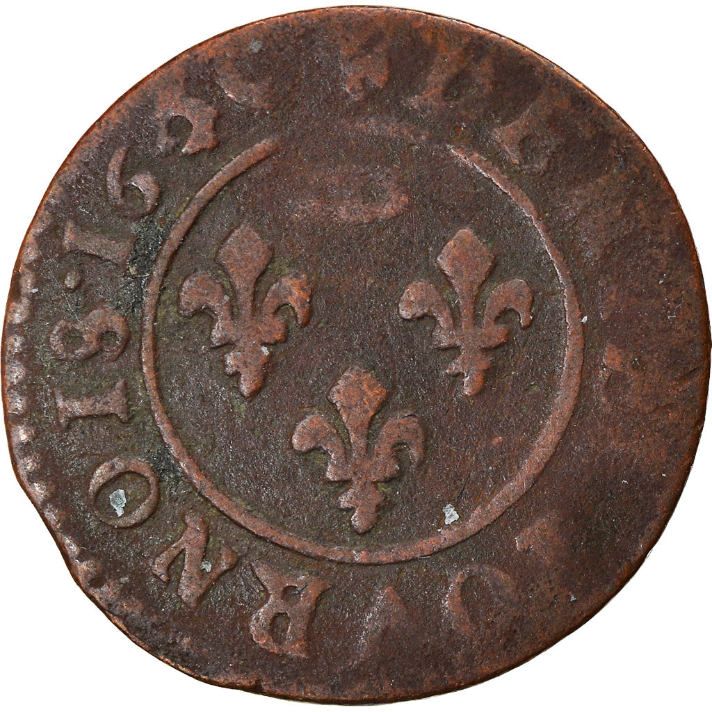 Coin, France, DOMBES, Gaston d'Orléans, Denier Tournois, 1650, Trévoux