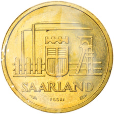 Coin, SAARLAND, 20 Franken, 1954, Paris, ESSAI, MS(65-70), Aluminum-Bronze