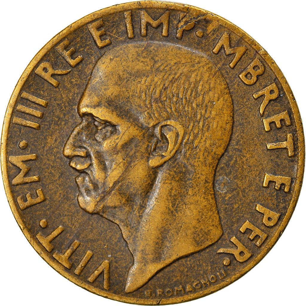 Moneta, Albania, Vittorio Emanuele III, 0.10 Lek, 1940, Rome, BB