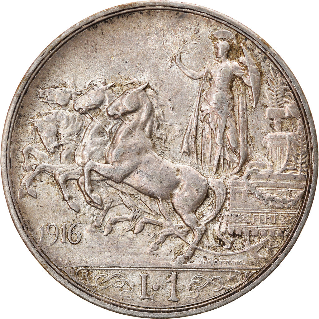 Monnaie, Italie, Vittorio Emanuele III, Lira, 1916, Rome, TTB, Argent, KM:57