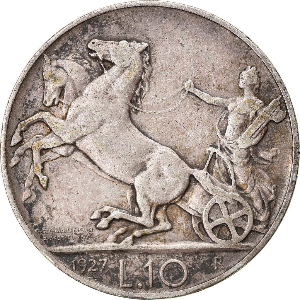 Monnaie, Italie, Vittorio Emanuele III, 10 Lire, 1927, Rome, TTB, Argent