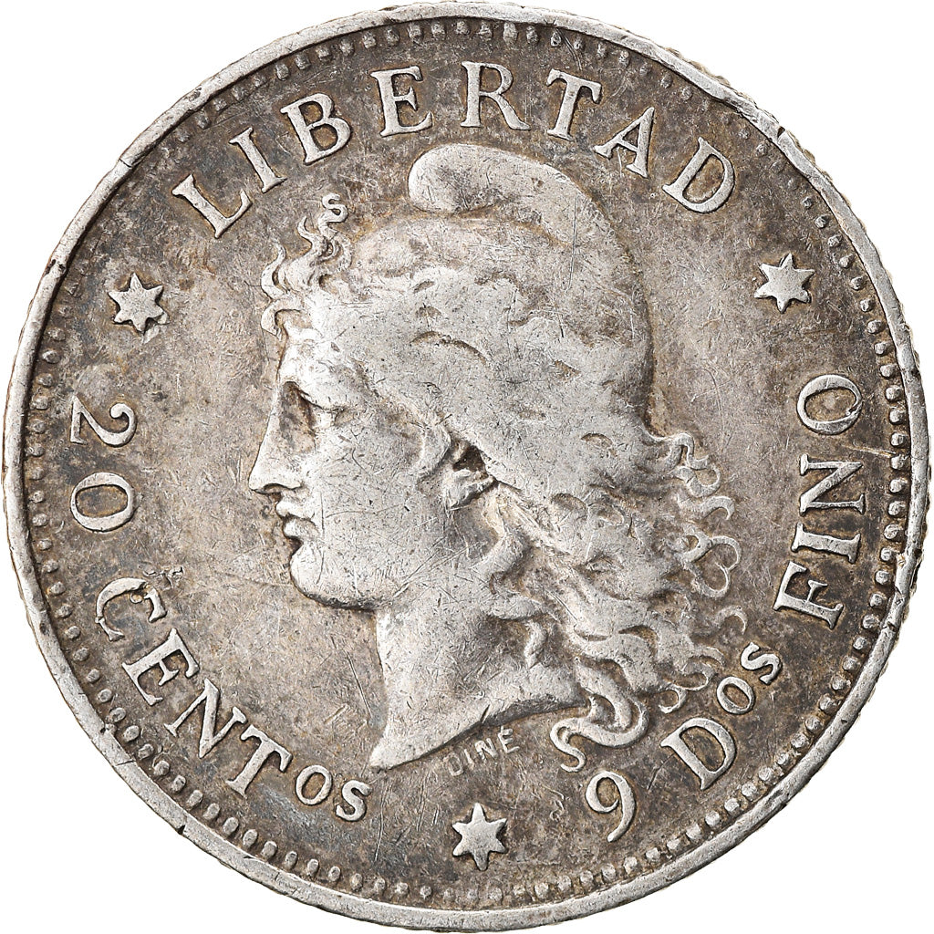 Münze, Argentinien, 20 Centavos, 1882, SS, Silber, KM:27