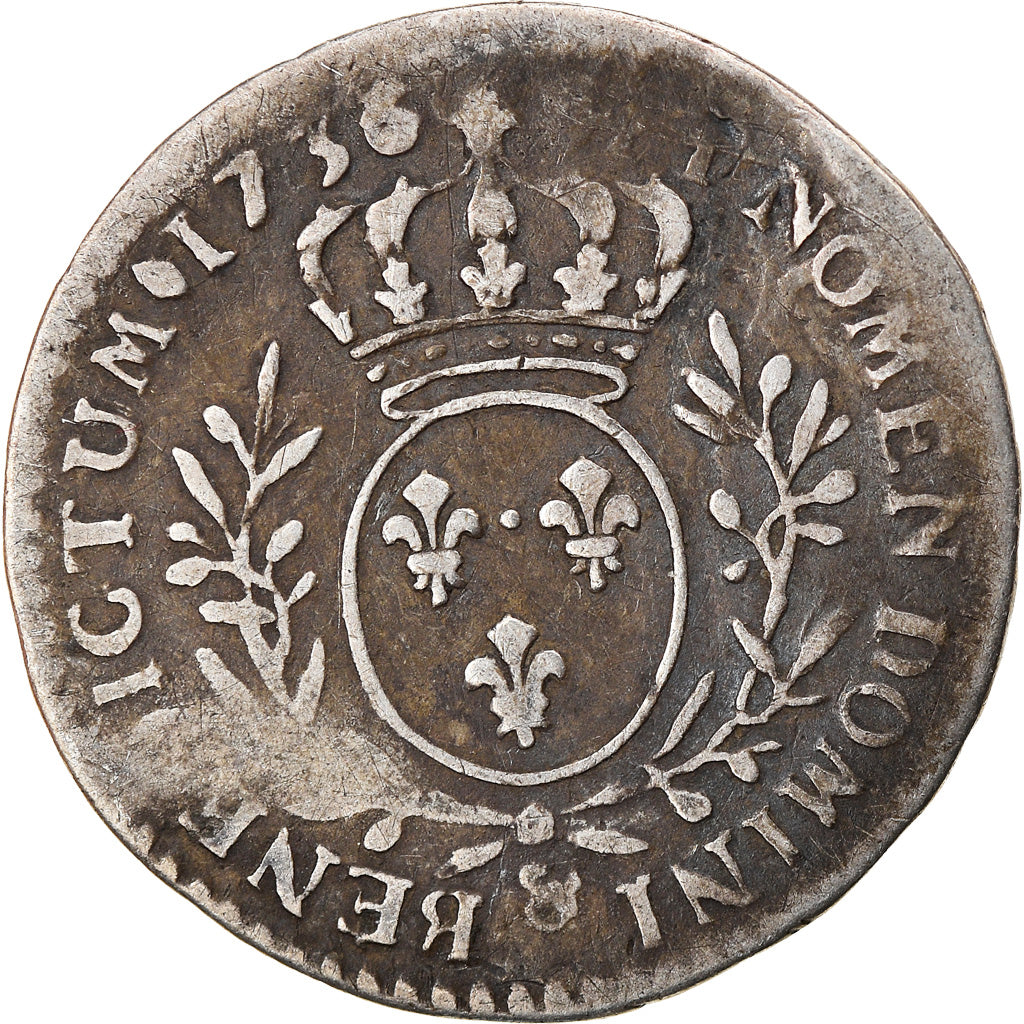 Münze, Frankreich, Louis XV, 1/10 Écu aux branches d'olivier, 1736