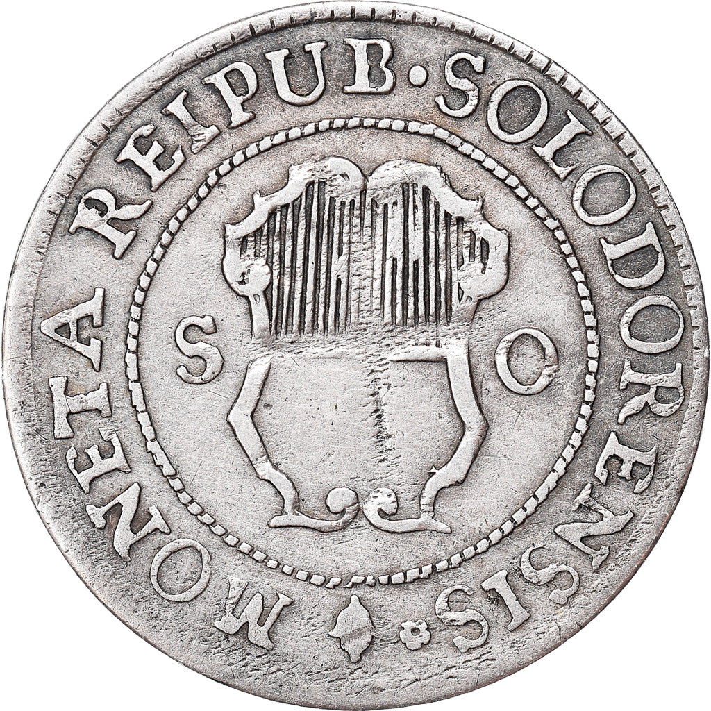 Münze, SWISS CANTONS, SOLOTHURN, 1/2 Batzen, 2 Kreuzer, 1793, SS, Billon, KM:35