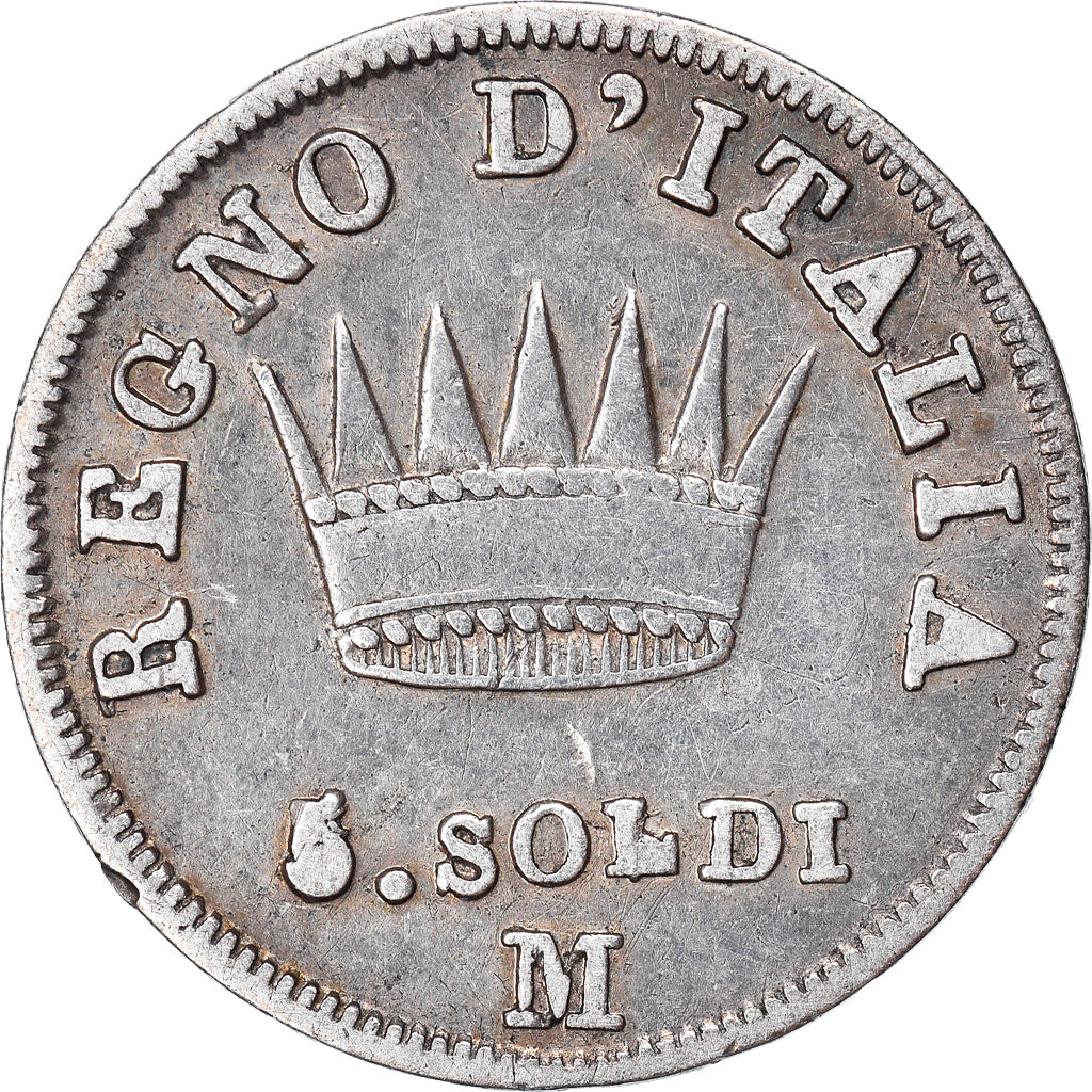 Coin, ITALIAN STATES, KINGDOM OF NAPOLEON, Napoleon I, 5 Soldi, 1809, Milan