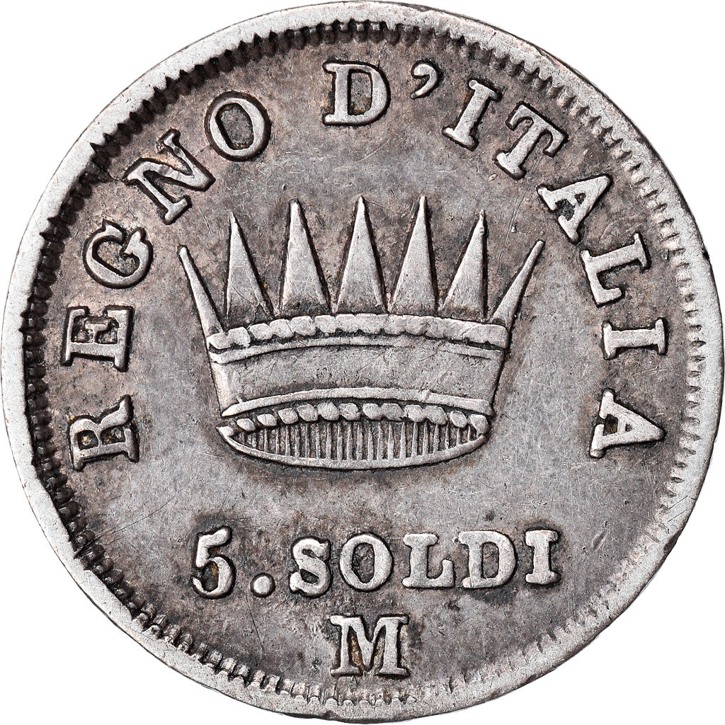 Coin, ITALIAN STATES, KINGDOM OF NAPOLEON, Napoleon I, 5 Soldi, 1813, Milan