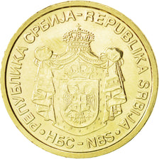 SERBIA, Dinar, 2010, KM #48, MS(63), Copper Plated Steel, 20, 4.18