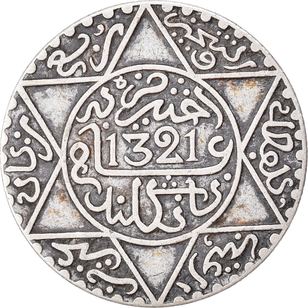 Coin, Morocco, 'Abd al-Aziz, 1/4 Rial, 2-1/2 Dirhams, 1903/AH1321, Berlin