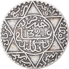 Coin, Morocco, 'Abd al-Aziz, 1/4 Rial, 2-1/2 Dirhams, 1903/AH1321, Berlin