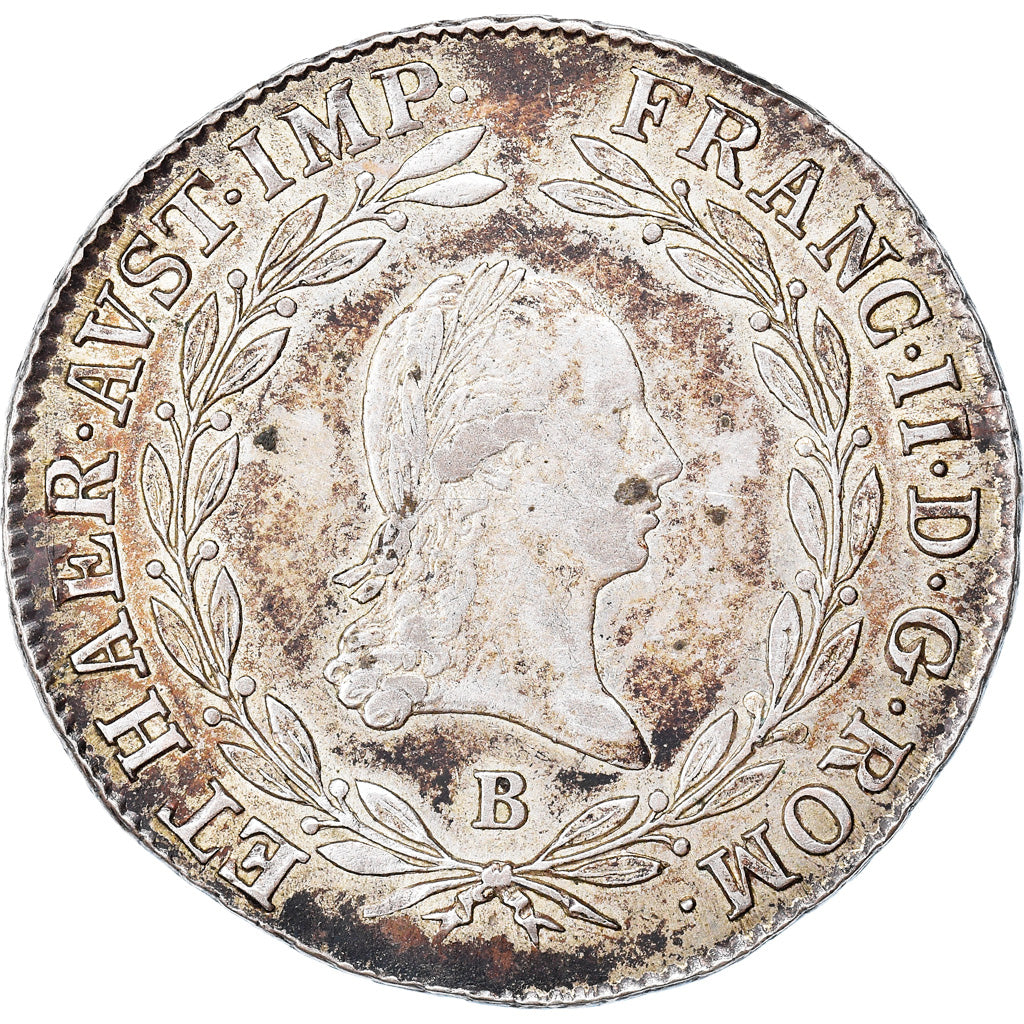Moneta, Austria, WURZBURG, Franz II (I), 20 Kreuzer, 1805, Kremnitz, EF(40-45)