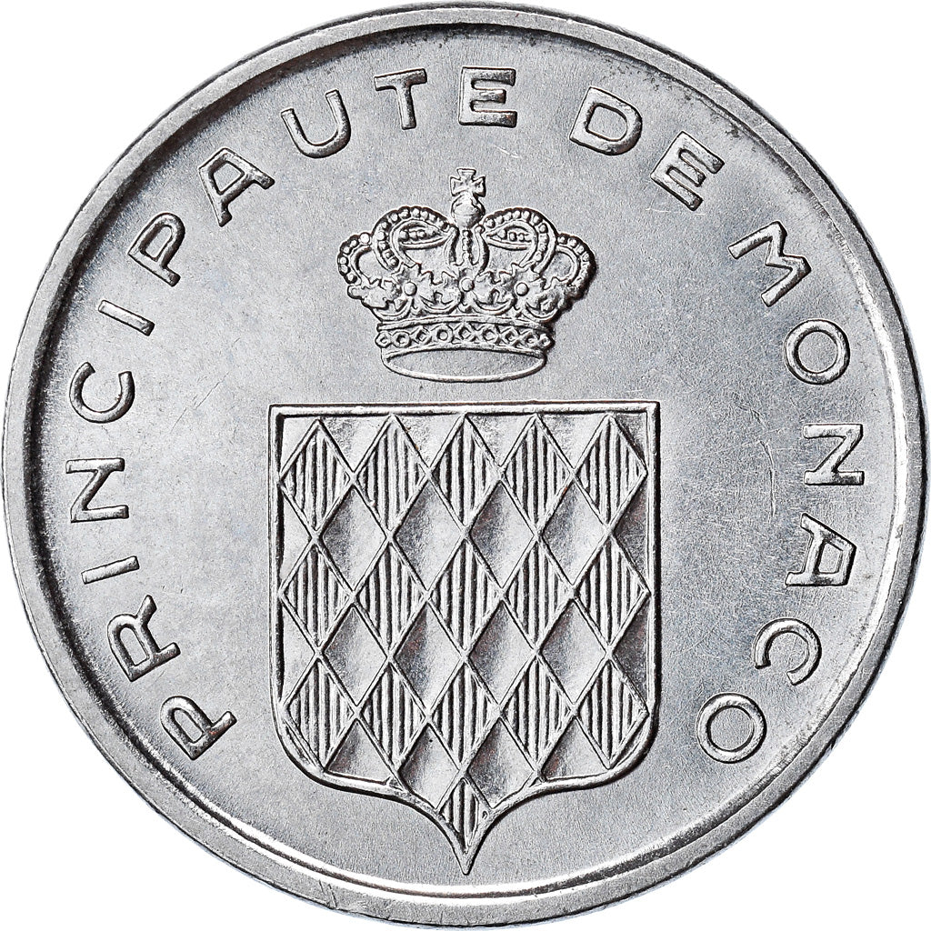 Coin, Monaco, Rainier III, Centime, 1976, MS(63), Stainless Steel, KM:155