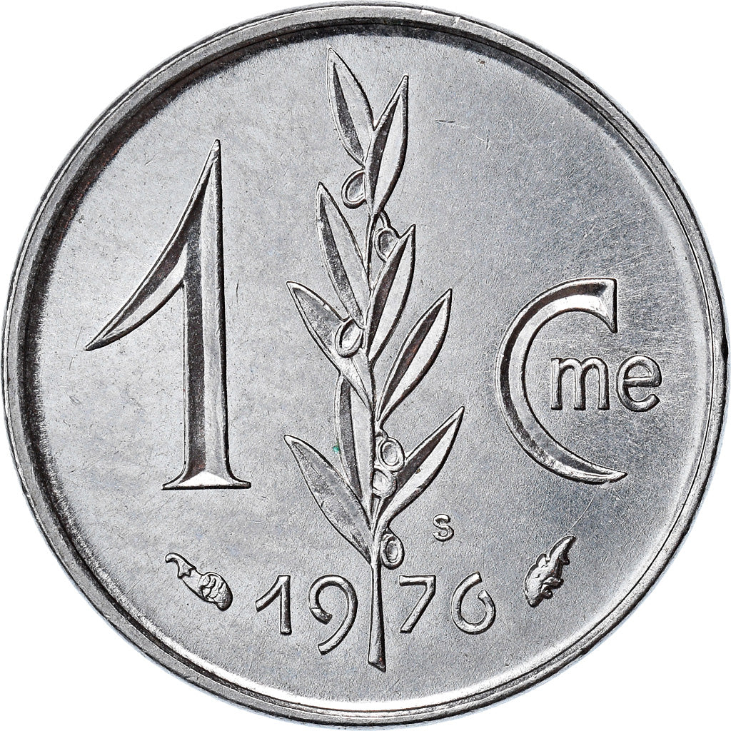 Coin, Monaco, Rainier III, Centime, 1976, MS(63), Stainless Steel, KM:155