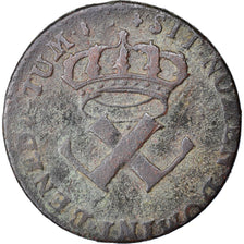 Monnaie, Colonies françaises, 9 Deniers, 1722, La Rochelle, TB, Cuivre