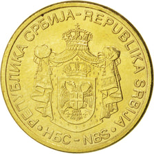 SERBIA, 2 Dinara, 2009, KM #49, MS(63), Copper Plated Steel, 22, 5.01