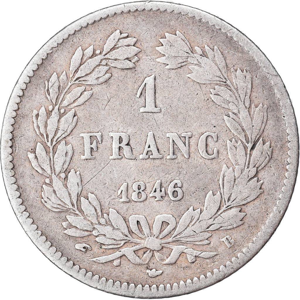 Coin, France, Louis-Philippe, Franc, 1846, Rouen, VF(20-25), Silver, KM:748.2