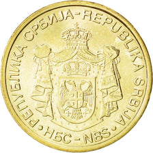 SERBIA, 2 Dinara, 2010, KM #49, MS(63), Copper Plated Steel, 22, 5.27